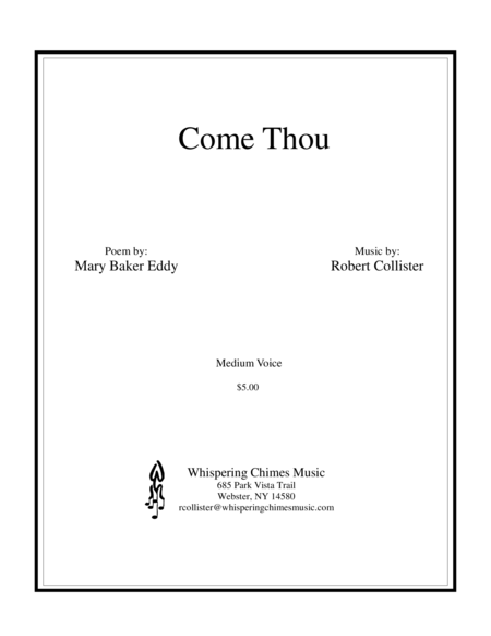 Come Thou Medium Voice Sheet Music