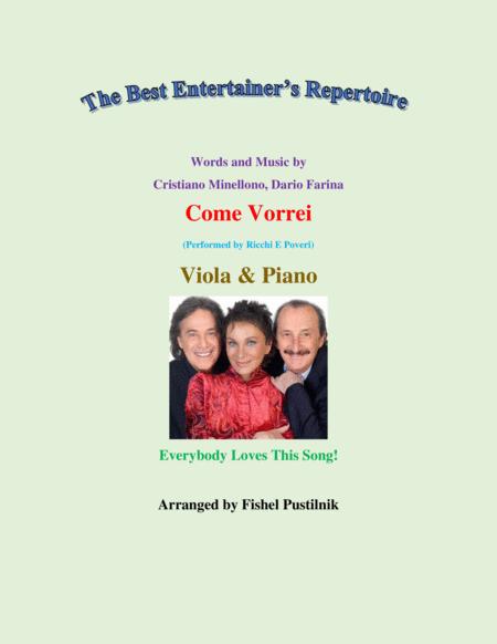 Come Vorrei For Viola And Piano Jazz Pop Version Video Sheet Music