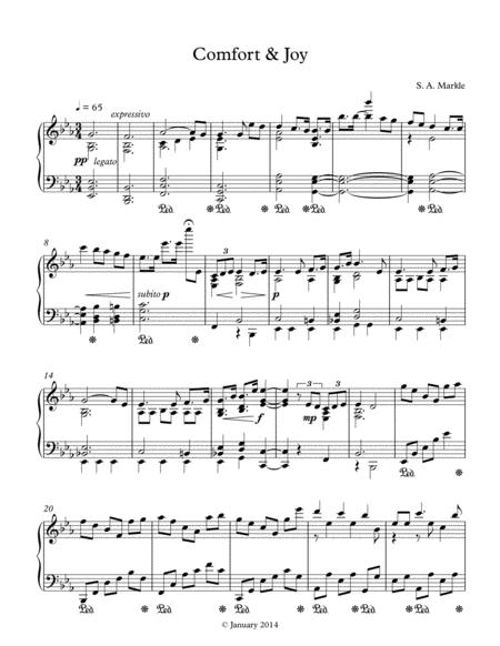 Free Sheet Music Comfort Joy For Piano