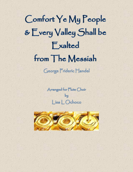 Comfort Ye Every Valley From The Messiah For Flute Choir Sheet Music