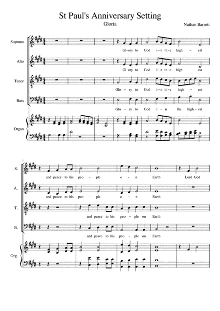 Free Sheet Music Communion Setting In E