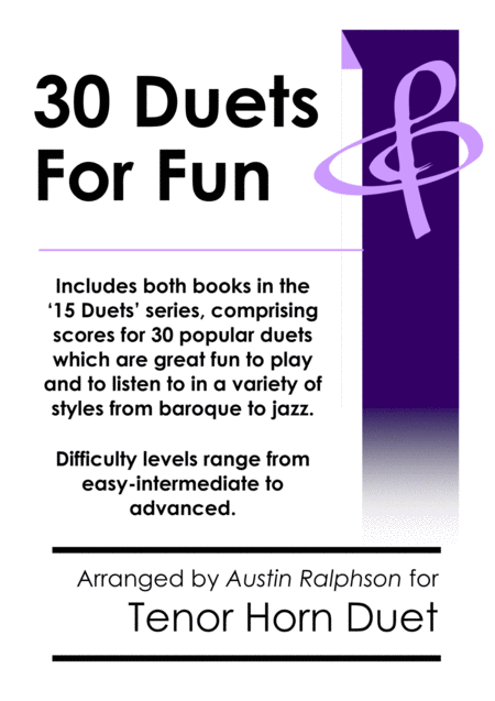 Complete Book Of 30 Tenor Horn Duets For Fun Popular Classics Volumes 1 And 2 Various Levels Sheet Music