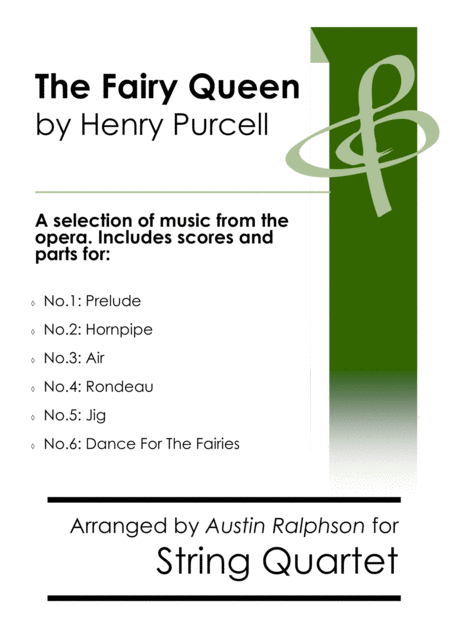 Free Sheet Music Complete The Fairy Queen Purcell A Selection Of 6 Pieces String Quartet