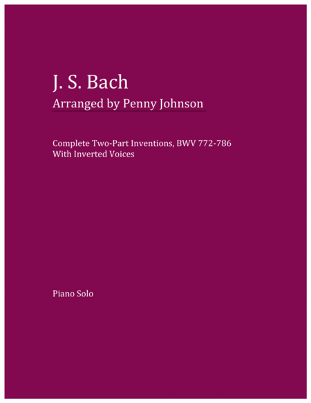 Complete Two Part Inventions Bwv 772 786 With Inverted Voices Sheet Music