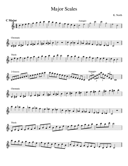 Comprehensive Flute Scales And Arpeggios Major Sheet Music