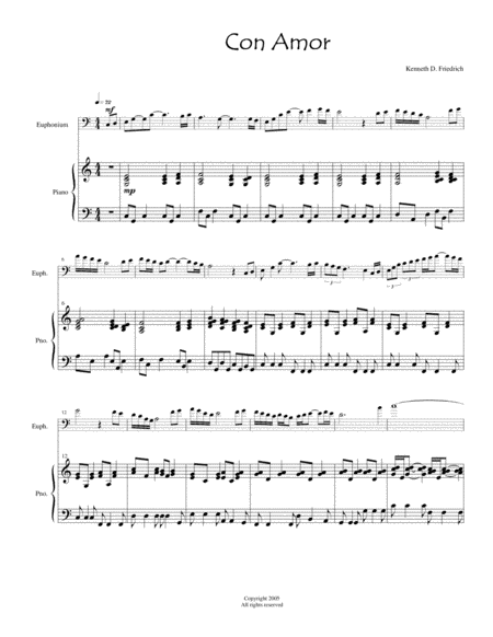 Free Sheet Music Con Amor