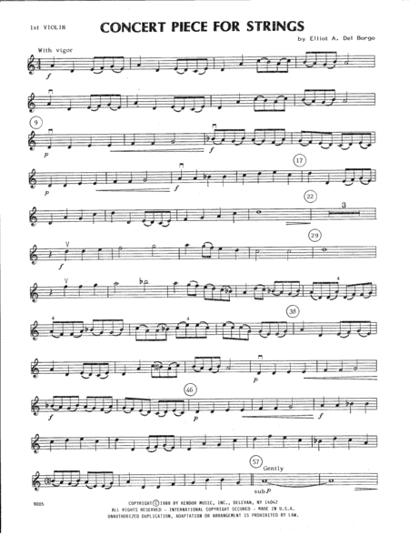 Free Sheet Music Concert Piece For Strings 1st Violin