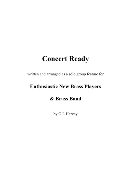 Free Sheet Music Concert Ready Solo Group Feature For Elementary Brass Players And Brass Band