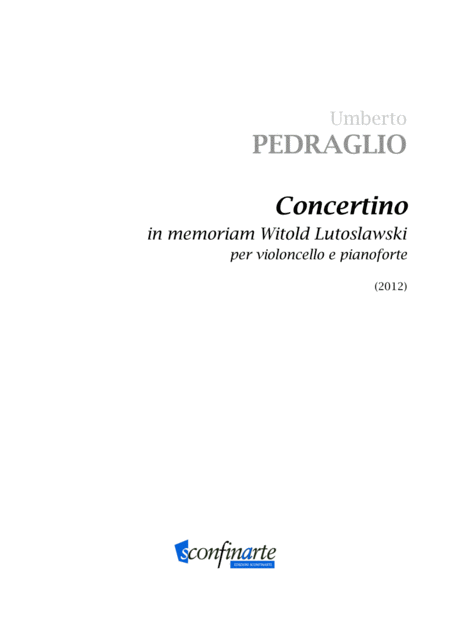 Concertino Duet For Cello And Piano Sheet Music