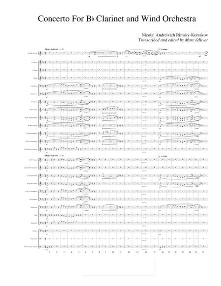Free Sheet Music Concerto For Clarinet And Wind Band