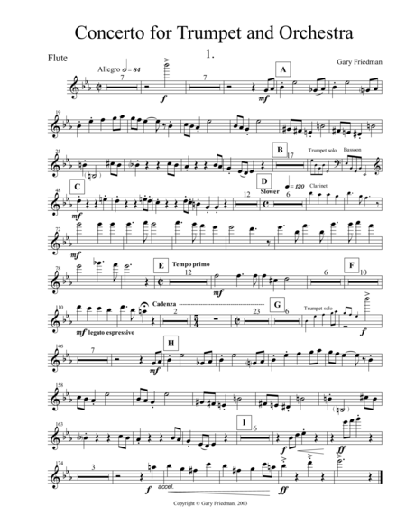 Concerto For Trumpet And Orchestra Set Of Orchestra Parts Including Solo Sheet Music