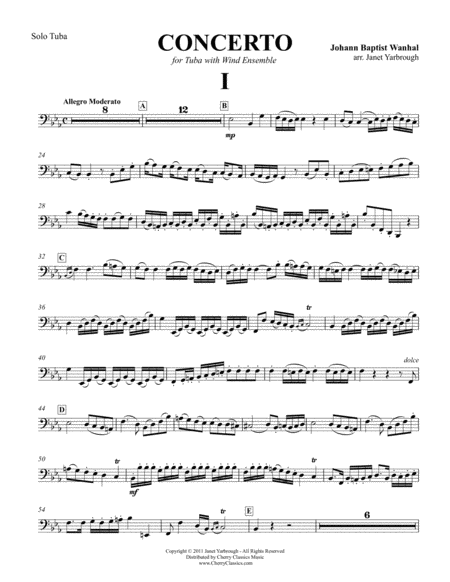 Free Sheet Music Concerto For Tuba With Piano Accompaniment