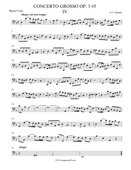 Free Sheet Music Concerto Grosso Op 3 5 Movement Iv