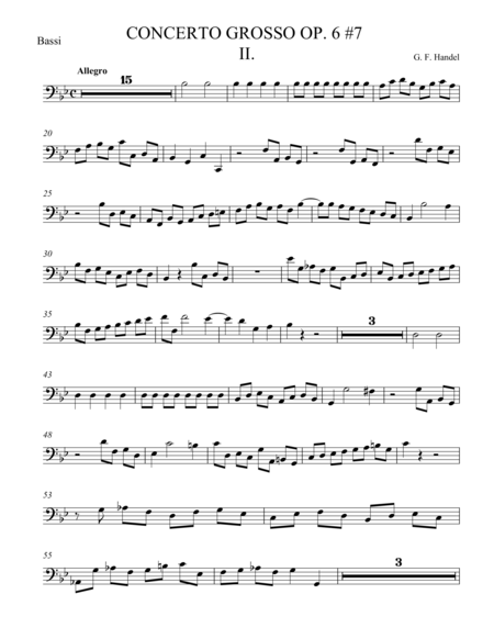 Free Sheet Music Concerto Grosso Op 6 7 Movement Ii
