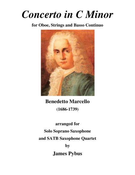 Concerto In C Minor Arr Solo Soprano Saxophone And Satb Saxophone Quartet Sheet Music