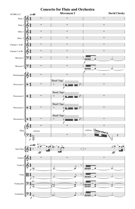 Free Sheet Music Concerto No 1 For Flute And Orchestra