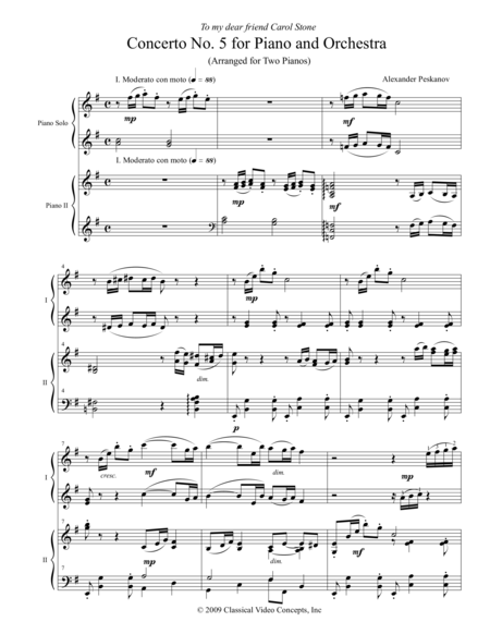 Free Sheet Music Concerto No 5 For Piano And Orchestra