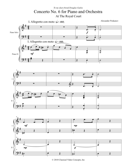 Free Sheet Music Concerto No 6 Orchestra Score