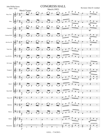 Congress Hall March Sheet Music