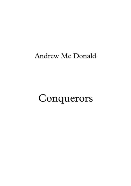 Free Sheet Music Conquerors