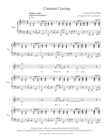 Free Sheet Music Constant Craving