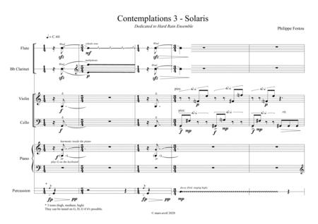 Free Sheet Music Contemplations 3 Solaris