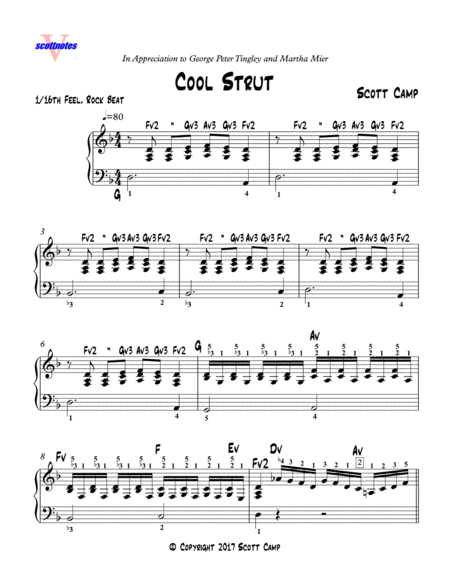 Free Sheet Music Cool Strut