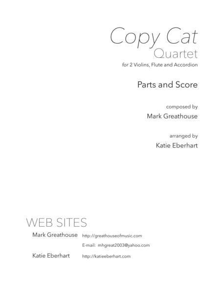 Free Sheet Music Copy Cat Quartet For 2 Violins Flute And Accordion