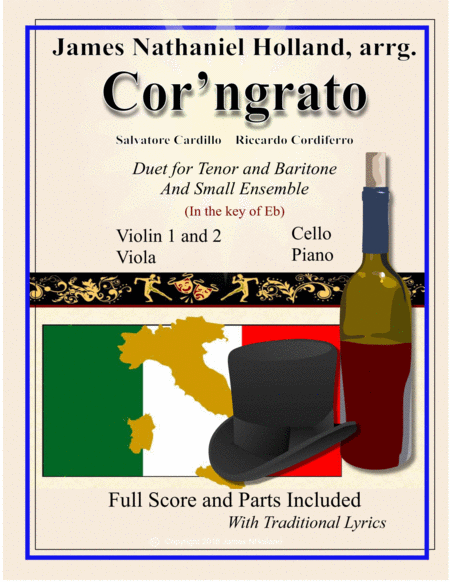 Core Ngrato Duet Arranged For Tenor And Baritone And Ensemble In The Key Of Eb Sheet Music