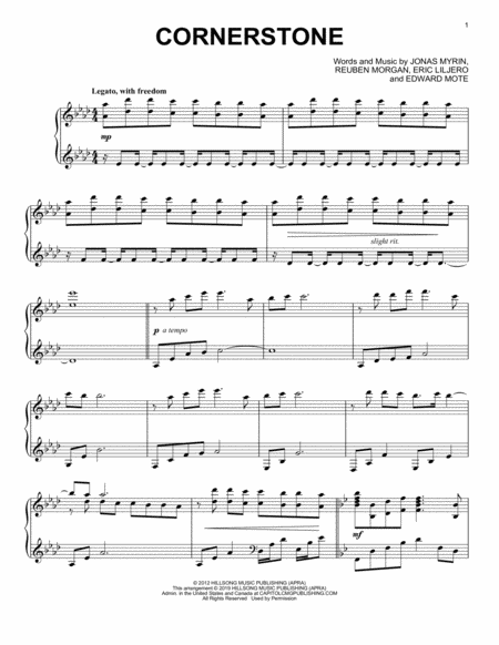 Free Sheet Music Cornerstone