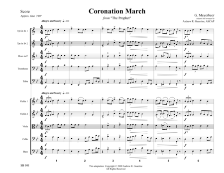 Coronation March Sheet Music