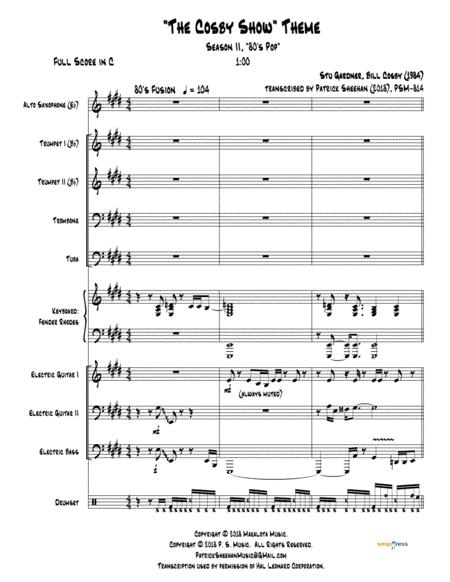 Cosby Show Theme Season 2 Full Score Set Of Parts Sheet Music