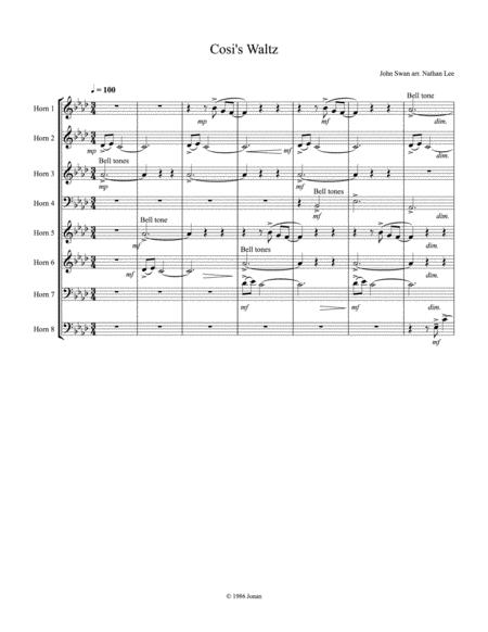 Free Sheet Music Cosi Waltz For 8 Horns In F