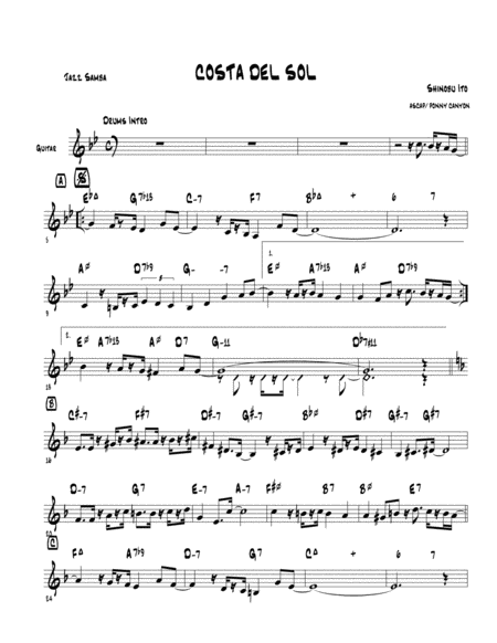 Costa Del Sol Sheet Music