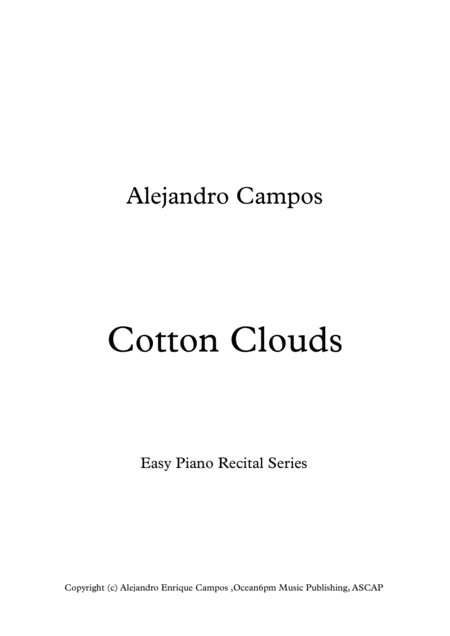 Cotton Clouds Sheet Music