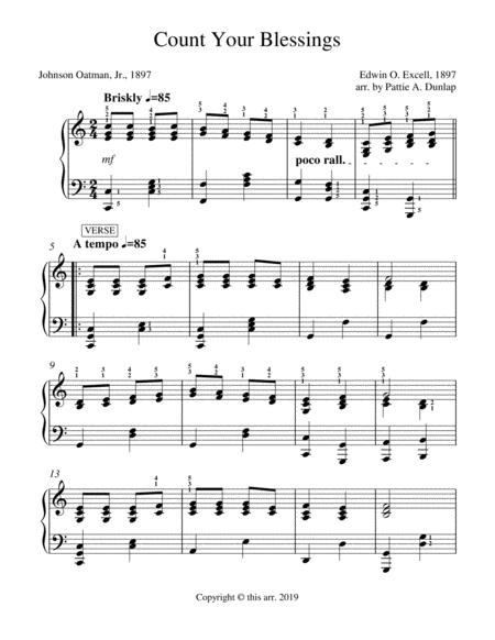 Count Your Blessings Cm Sheet Music