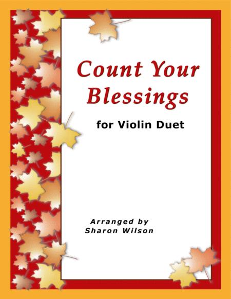 Free Sheet Music Count Your Blessings For Violin Duet