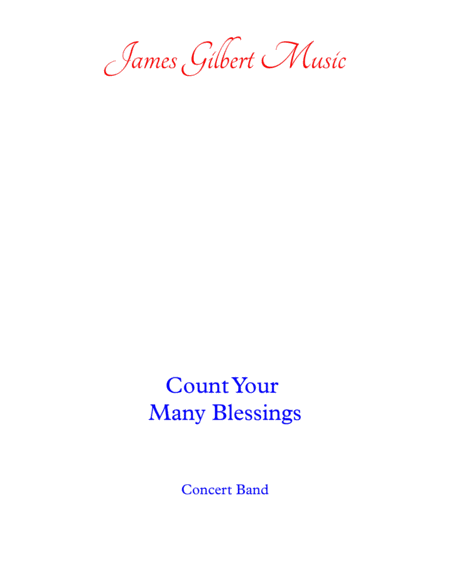 Free Sheet Music Count Your Many Blessings