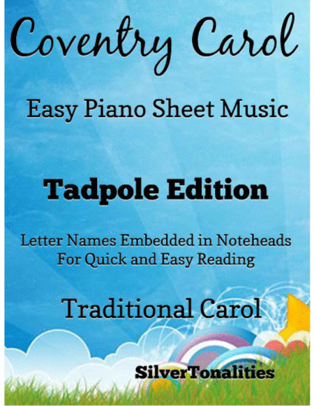 Coventry Carol Easy Piano Sheet Music Tadpole Edition Sheet Music