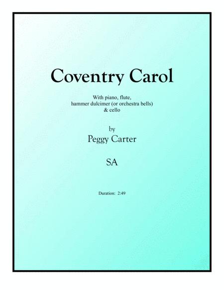 Free Sheet Music Coventry Carol Sa W Piano Flute Cello Hammer Dulcimer