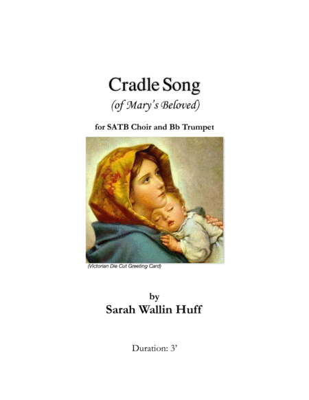 Free Sheet Music Cradle Song Of Marys Beloved