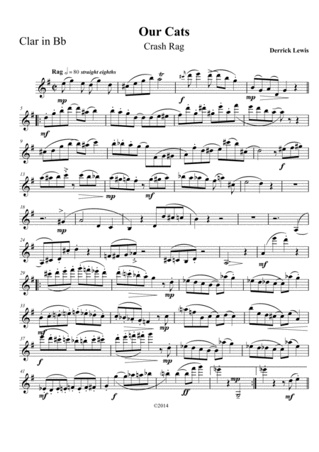 Crash Rag From Our Cats Sheet Music