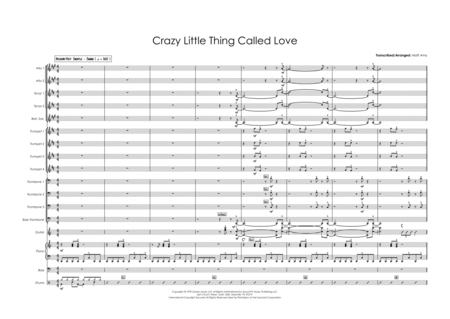 Crazy Little Thing Called Love Big Band And Vocalist Sheet Music