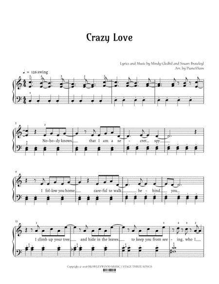 Free Sheet Music Crazy Love C Major Key