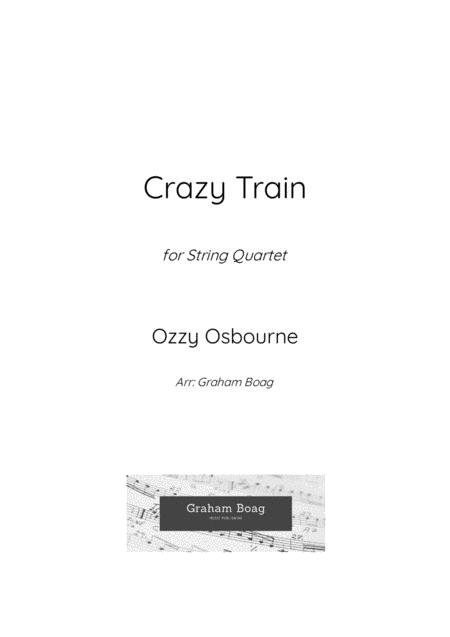 Free Sheet Music Crazy Train For String Quartet