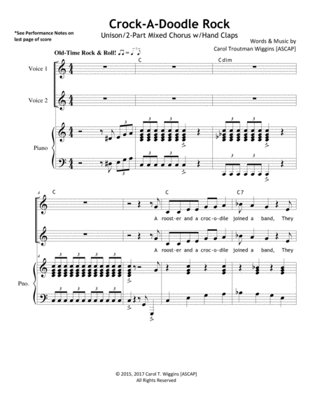 Crock A Doodle Rock Sheet Music