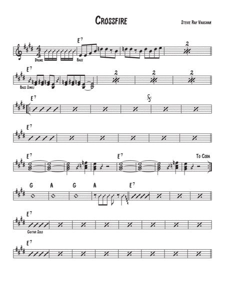 Free Sheet Music Crossfire