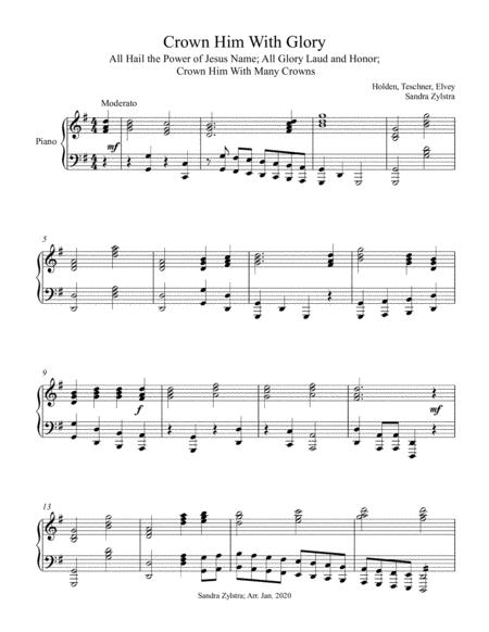 Crown Him With Glory Piano Part Only Sheet Music