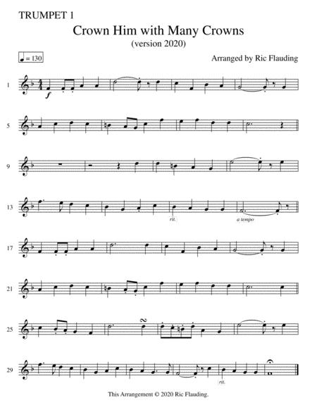 Crown Him With Many Crowns Brass Timp Sheet Music