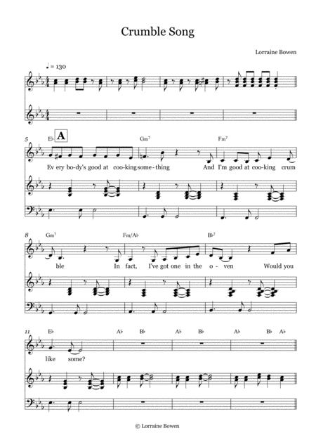 Free Sheet Music Crumble Song